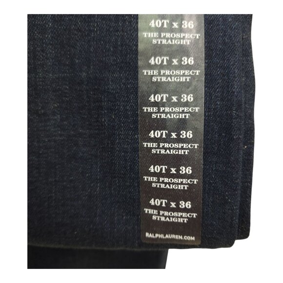Polo Ralph Lauren Men Prospect Straight Jeans 40T 36 Low Stretch Rope Dyed Denim - Picture 12 of 15